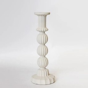 Κηροπήγιο Κεραμικό 752-25022 13.5x13.5x37.5cm Ecru Estheti Home Κεραμικό