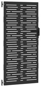 vidaXL Πύλη Κήπου Μαύρο 105 x 200 cm Ατσάλι με Επικάλυψη Πούδρας