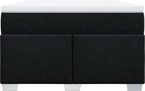 vidaXL Κρεβάτι Boxspring με Στρώμα Μαύρο 120x200 εκ. Υφασμάτινο