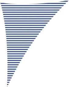 vidaXL Πανί σκιάς Μπλε και άσπρο 4 x 5 x 6,4 m 100% Πολυέστερ Οξφόρδη