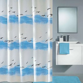 Κουρτίνα Μπάνιου Seaside 0856 Light Blue Kleine Wolke 120Πx200Υ 120x200cm Πολυέστερ