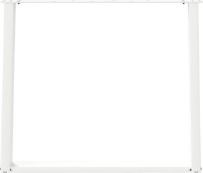 vidaXL Πόδια Τραπεζαρίας σε Σχήμα U 2 τεμ. Λευκά 100x(72-73) εκ. Ατσάλι