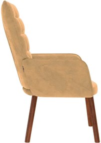 vidaXL Πολυθρόνα Relax Καφέ Βελούδινη