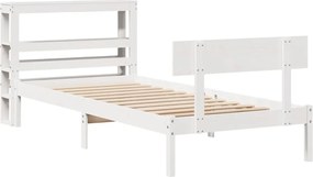 vidaXL Σκελετός Κρεβ. Χωρίς Στρώμα Λευκό 90x190 εκ Μασίφ Πεύκο