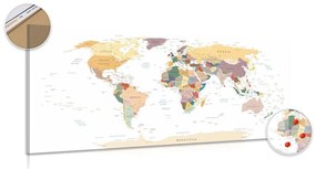 Εικόνα στο χάρτη του φελλού με ονόματα - 100x50  flags