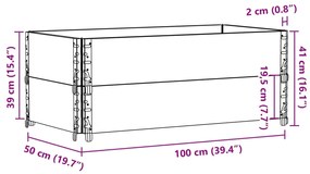 ΖΑΡΝΤΙΝΙΕΡΑ ΚΗΠΟΥ ΜΑΥΡΗ 100X50 ΕΚ. ΑΠΟ ΜΑΣΙΦ ΞΥΛΟ ΠΕΥΚΟΥ 3295392