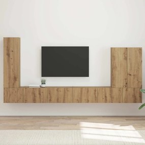 vidaXL Σετ τοίχου για τηλεόραση 6 τμχ. 98 x 31 x 29,5 εκ Artisan Oak