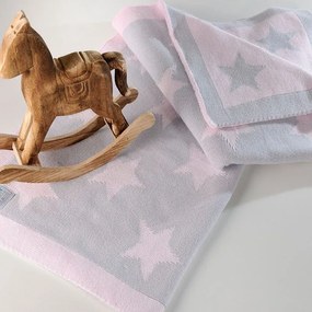 Κουβέρτα Βρεφική Star 254 Grey-Pink Down Town Cradle 90x120cm 100% Cotton