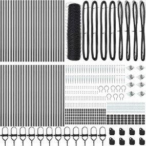 vidaXL Στύλος Περιφράξεων Γκρι 100 x 1 μ (πλέγμα 36 χιλ)