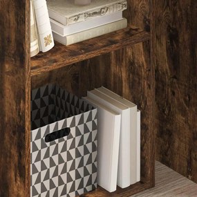 vidaXL Βιβλιοθήκη Καπνιστή Δρυς 40x30x77 εκ. από Επεξεργασμένο Ξύλο