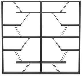 Βιβλιοθήκη Tars ανθρακί-μαύρο 168x24x157εκ 168x24x157 εκ.