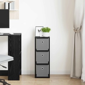 vidaXL Πλαϊνό γραφείο Μαύρη Οξυά 25,5 x 22 x 69,5 εκ