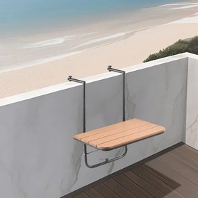 VEVOR Balcony Hanging Table 25 x 24 in Patio Railing Bar Table Adjusable