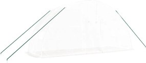 vidaXL Θερμοκήπιο με Ατσάλινο Πλαίσιο Λευκό 12 μ² 6 x 2 x 2,85 μ.