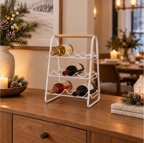 ΑΞΕΣΟΥΆΡ ΚΡΑΣΙΟΎ WINE RACK EXCELLENT HOUSEWARE METAL 9 BOTTLES HZ19