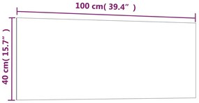 Πίνακας Επιτοίχιος Μαγνητικός Λευκός 100 x 40 εκ. Ψημένο Γυαλί - Λευκό