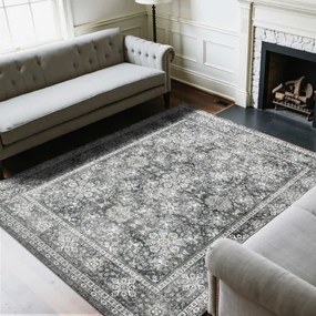 VEVOR Large Area Rug 8x10 ft Anti-Skid and Tear-Resistant Floor Mat Vintage Gray