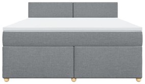 ΚΡΕΒΑΤΙ BOXSPRING ΜΕ ΣΤΡΩΜΑ ΑΝΟΙΧΤΟ ΓΚΡΙ 180X200 ΕΚ. ΥΦΑΣΜΑΤΙΝΟ 3286752