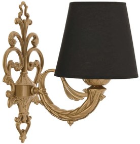 Φωτιστικό Τοίχου - Απλίκα Lily 390FLH2353 26x24cm 26x24cm 1xE27 40W Black-Gold Opviq