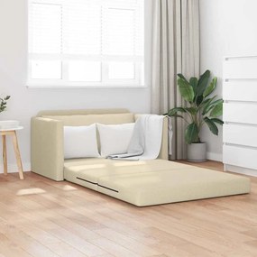 vidaXL Κρεβάτι καναπές 110cm Κρεμ ύφασμα
