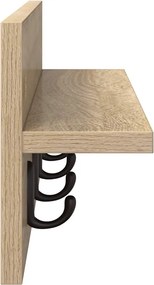 vidaXL Τοίχου Κρεμάστρα Δρύς Sonoma 60 x 10,5 x 18 εκ