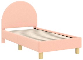 vidaXL Κρεβατική βάση για παιδιά με προσκέφαλο Ροζ 70 x 140 cm