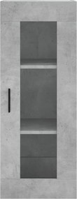 vidaXL Ντουλάπι Γκρι Σκυροδέματος 34,5x34x180 εκ. Επεξεργασμένο Ξύλο