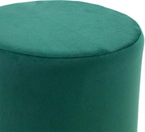 Σκαμπό Dash pakoworld βελούδο κυπαρισσί-χρυσό Φ35x35εκ