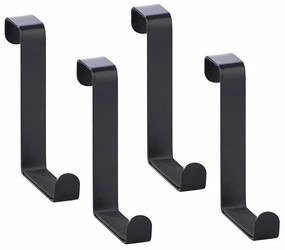 Κρεμαστράκια Πόρτας (Σετ 4τμχ) Wenko Black Matte 23175100