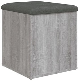 Παγκάκι Αποθήκευσης Γκρι Sonoma 42x42x45 εκ. Επεξεργασμένο Ξύλο - Γκρι