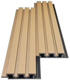 WPC Panel Επένδυσης 2ης Γενιας 3d Πηχακια Light Oak  5550