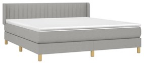 ΚΡΕΒΑΤΙ BOXSPRING ΜΕ ΣΤΡΩΜΑ ΑΝΟΙΧΤΟ ΓΚΡΙ 180X200 ΕΚ. ΥΦΑΣΜΑΤΙΝΟ 3130449