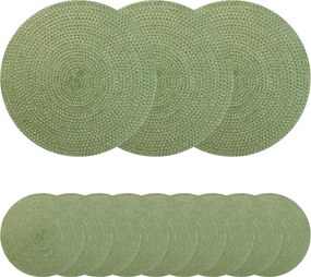 vidaXL Γιούτα Σουβέρ 12 pcs Λαδί Ø 30 cm 100% Γιούτα Τοσσά