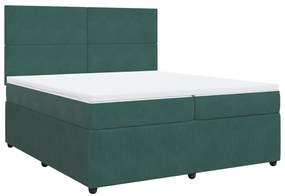 ΚΡΕΒΑΤΙ BOXSPRING ΜΕ ΣΤΡΩΜΑ ΣΚΟΥΡΟ ΠΡΑΣΙΝΟ 200X200ΕΚ. ΒΕΛΟΥΔΙΝΟ 3294727