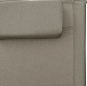 vidaXL Ξαπλώστρα Taupe / Γκρι από Textilene