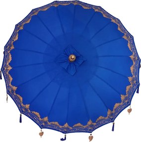 vidaXL Μπαλινέζικη Ομπρέλα Μπλε 185 x 185 x 260 εκ Βαμβάκι