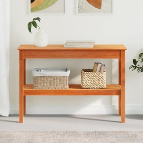 vidaXL Τραπέζι κονσόλας Καφέ κεριού 110 x 40 x 75 cm Μασίφ ξύλο πεύκου