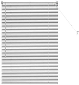 vidaXL Βενετσιάνικες Ρόδες Ασημί 130 x 85 εκ Αλουμίνιο