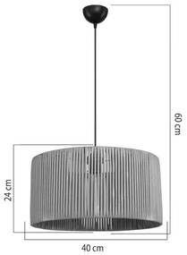 Φωτιστικό οροφής μονόφωτο Lambu pakoworld Ε27 σε φυσική απόχρωση Φ40x20εκ