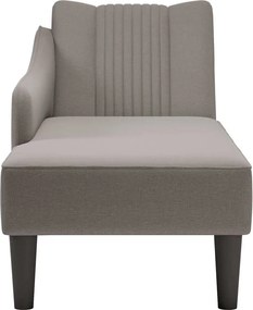 vidaXL Σαλόνι πολυθρόνας με δεξί μπράτσο Ύφασμα Taupe