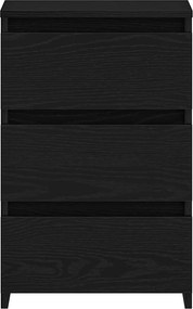 vidaXL Κομοδίνο 2 τμχ. Μαύρη Οξυά 40 x 35 x 62,5 εκ.