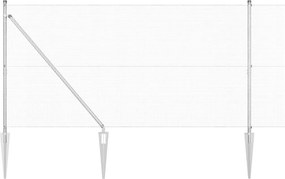 vidaXL Στύλος Περιφράξεων Ασημί 25 x 1,4 μ. (12 x 12 χλστ. δίχτυ)