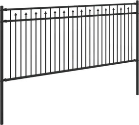 vidaXL Φράχτης με Άκρες Μαύρο 200 x 130 εκ