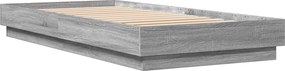 vidaXL Κρεβάτι δαπέδου Γκρι Sonoma 80 x 200 cm Επεξεργασμένο Ξύλο