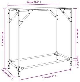 ΤΡΑΠΕΖΙ ΚΟΝΣΟΛΑ ΕΠΙΦΑΝΕΙΑ ΜΑΥΡΟ ΓΥΑΛΙ 60X35X81 ΕΚ. ΑΤΣΑΛΙ 846017