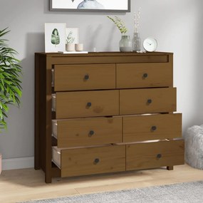 vidaXL Βοηθητικό Ντουλάπι Καφέ Μελί 100x40x90 εκ.από Μασίφ Ξύλο Πεύκου