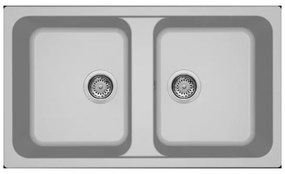 Νεροχύτης κουζίνας LIFE 450 Aluminium 79 ELLECI 86x50cm