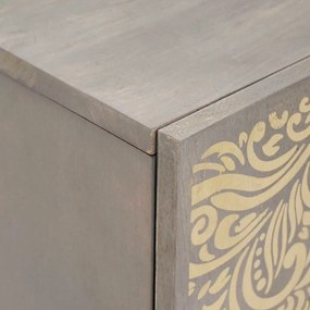 vidaXL Πλαϊνό γραφείο Γκρι και Χρυσό 60 x 33.5 x 75 εκ.