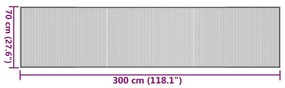 Χαλί Ορθογώνιο Καφέ 70 x 300 εκ. Μπαμπού - Καφέ