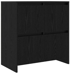 vidaXL Παραδοσιακά Πλευρικά Έπιπλα 2 pcs Μαύρη δρυς 70 x 41 x 75 εκ.